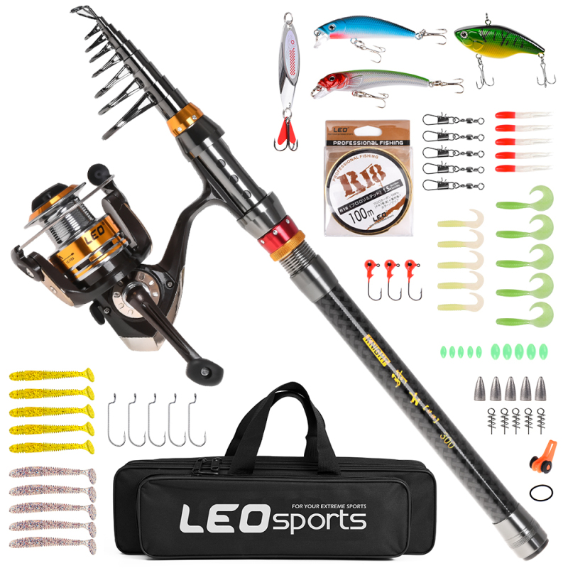 Fishing Rod Carbon Fiber - Canna da pesca mulinello da Spinning